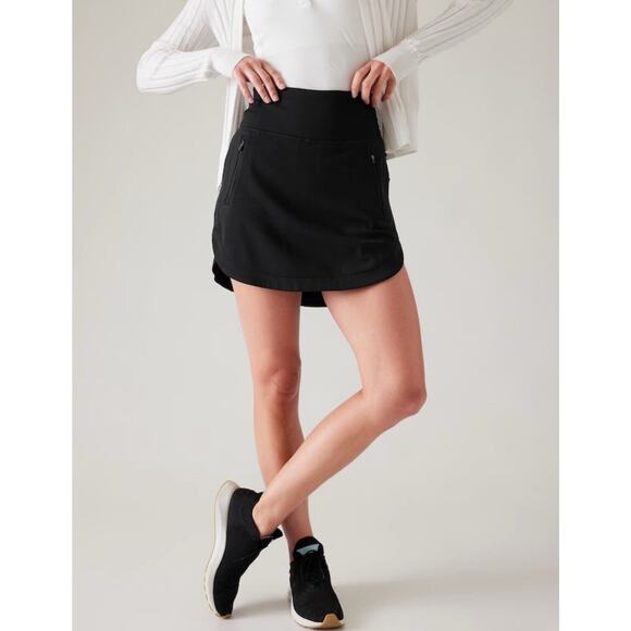 Athleta Fairway Golf Skort 18 Size 1X Black Breathable High Rise